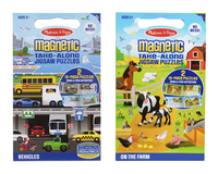 Melissa & Doug Magnetic Take-Along Jigsaw Bundle - Farm/Vehicles, 62 Pieces, Item Number 2122204